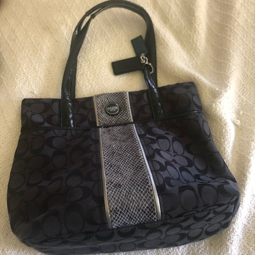 Coach black tote